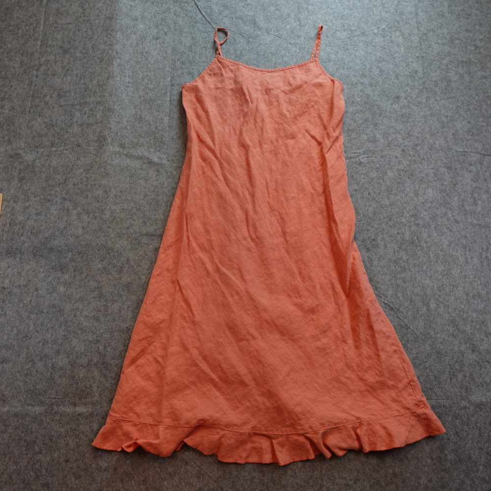 Bryn Walker Dress Women Medium Pink Linen Ruffle Hem‎ Slip Cami Sleeveless